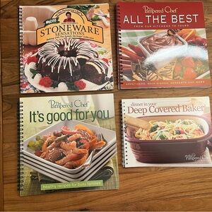 Pampered Chef Cookbook Collection - Red, Green, Brown